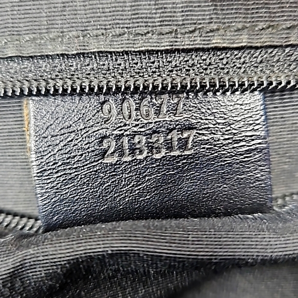 Authentic Gucci Monogram Handbag Tote Black on Black - Picture 13 of 16
